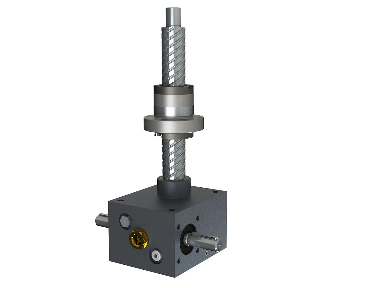 Hochleistungs Spindelhubgetriebe mit rotierender Spindel und Kugelgewindeflanschmutter