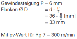 Gewindesteigung Formel